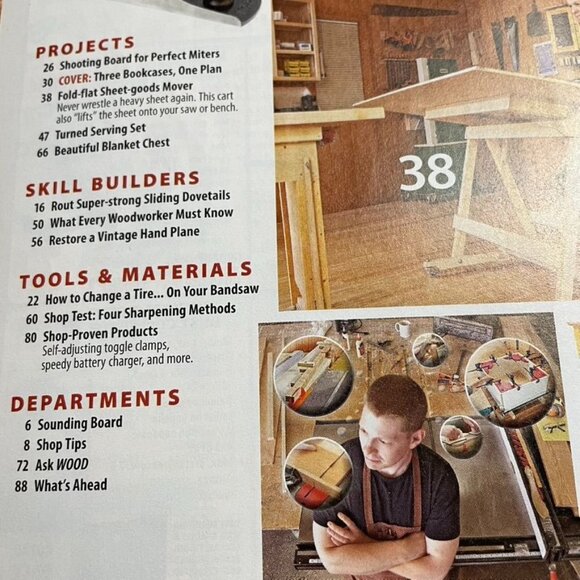 Wood Woodworking Magazine Vol 29 Issue 210 No 1 Mar 2012 One Bookcase 3 Ways u - Picture 5 of 9